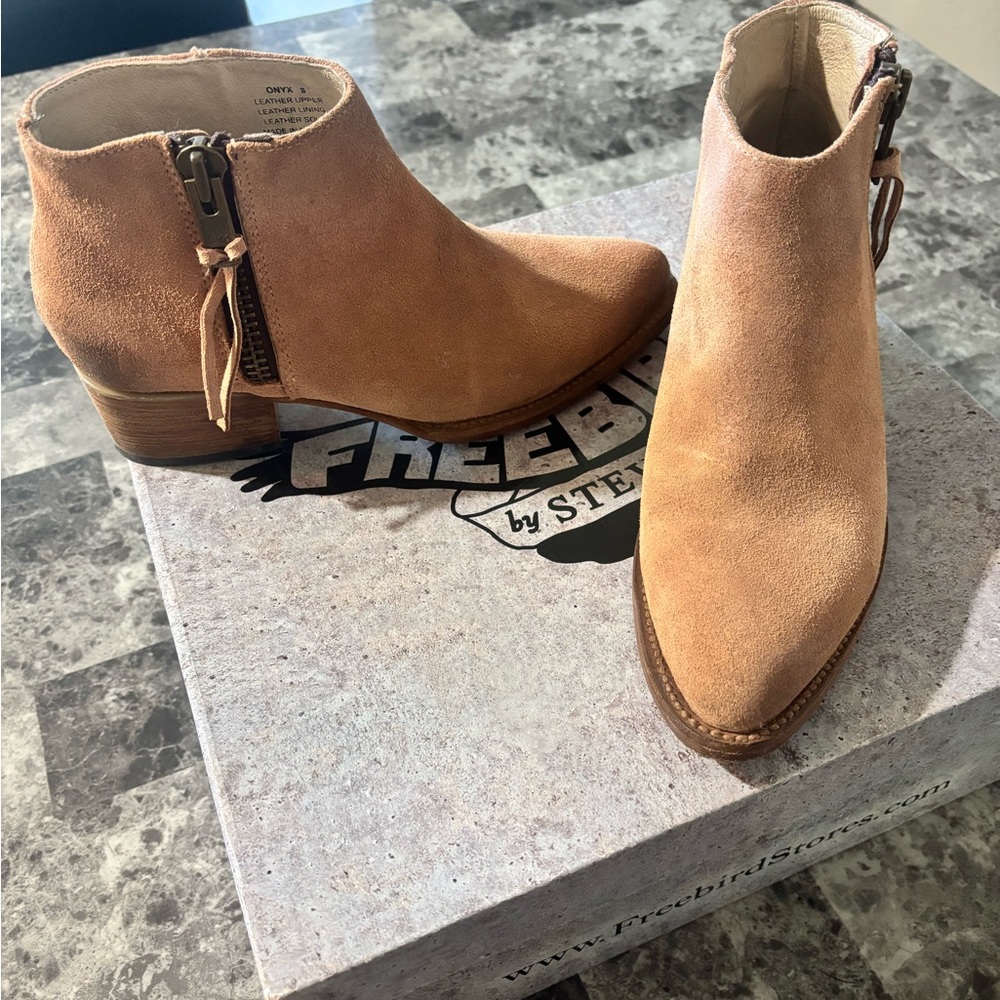Freebird by Steven Blush Suede Ankle Boots